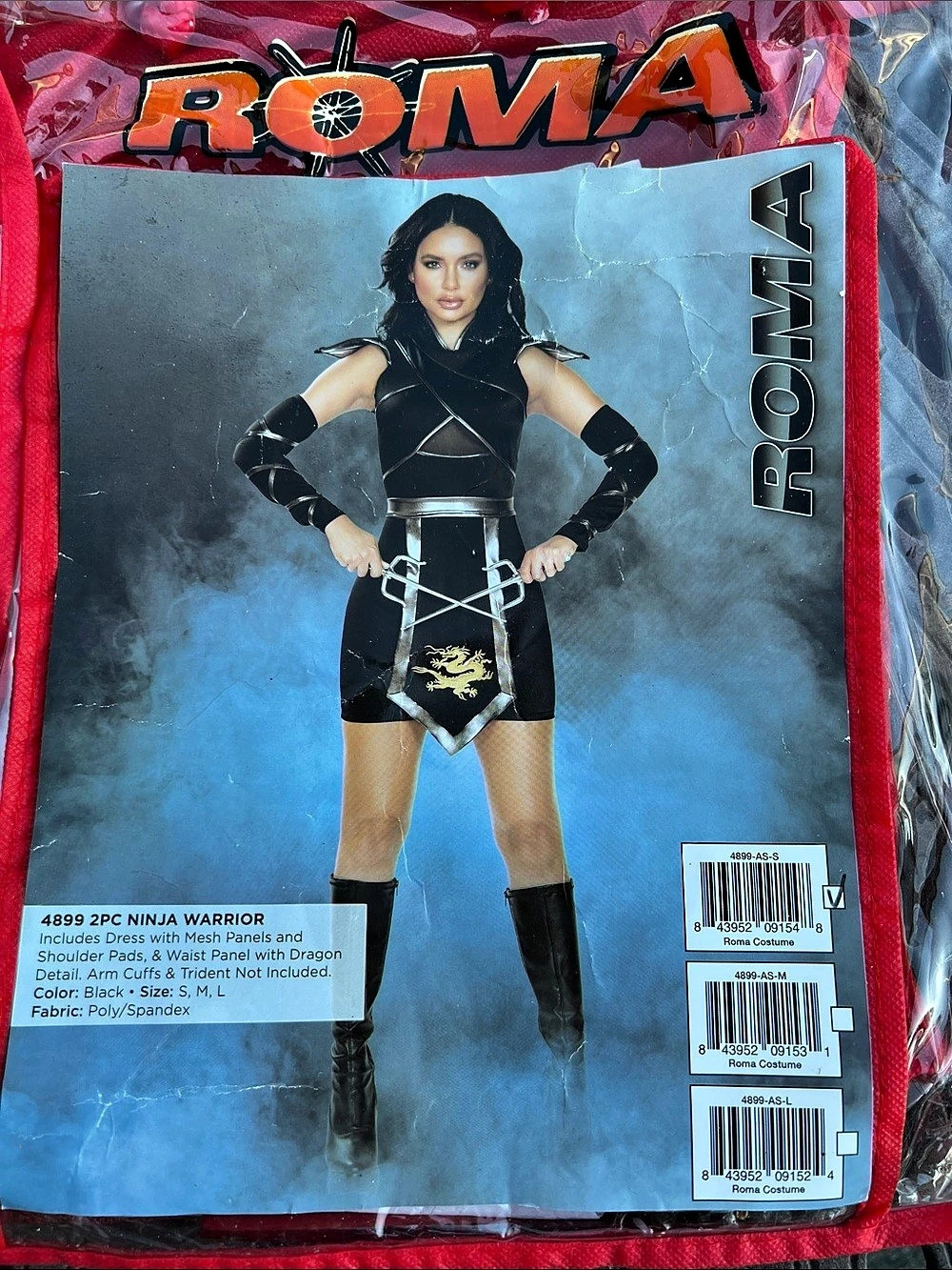 Roma Ninja Warrior Halloween Costume Size Small